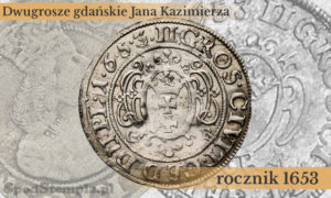Dwugrosz gdański 1653 odmiany