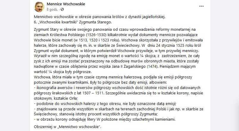 Wpis "Mennice Wschowskie"